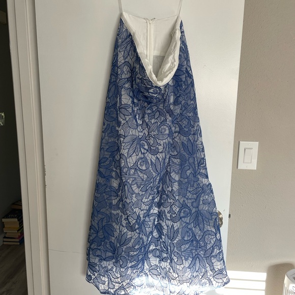 NWT Anthropologie Strapless Embroidered Gown - Picture 6 of 11